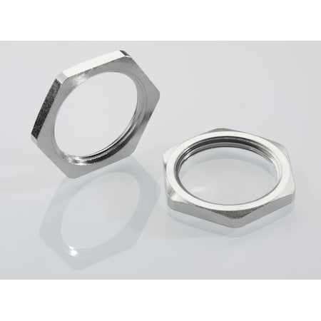 Pflitsch Lock Nut, M32-1.50, Nickel Plated Brass, Nickel 232/5